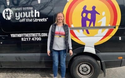 Sarah serves the community through Youth Off The Streets’ food van