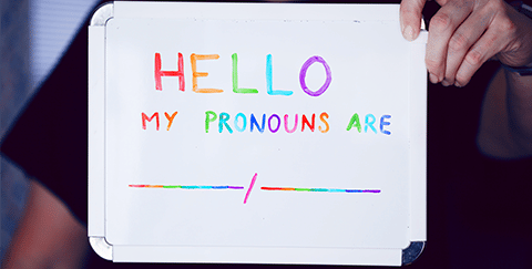 Using pronouns and Wear It Purple Day